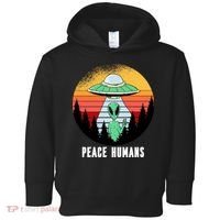 Alien Peace Humans Toddler Hoodie thumb 0