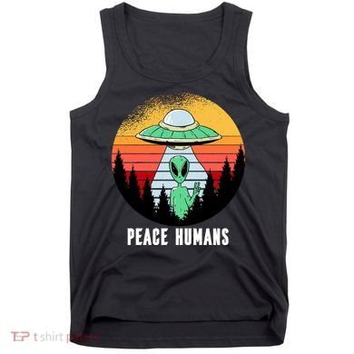 Alien Peace Humans Tank Top