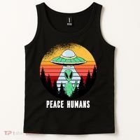 Alien Peace Humans Tank Top thumb 2
