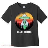 Alien Peace Humans Toddler T-Shirt thumb 0