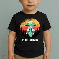 Alien Peace Humans Toddler T-Shirt thumb 2