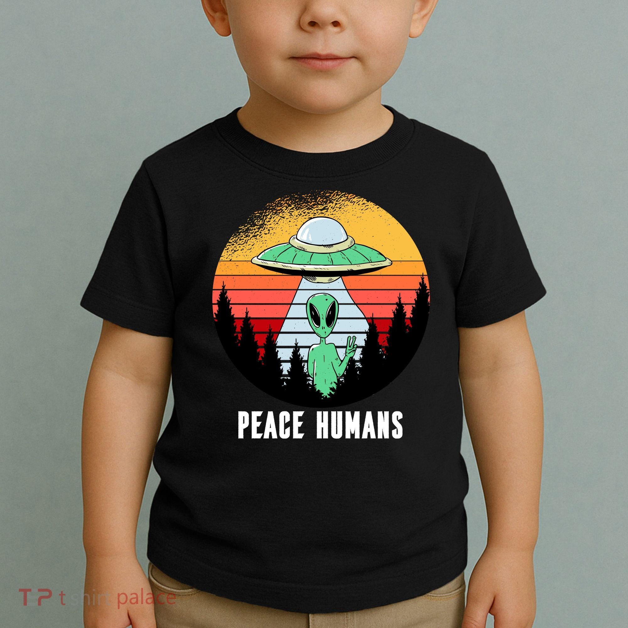 Alien Peace Humans Toddler T-Shirt