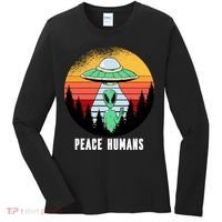 Alien Peace Humans Women's Long Sleeve Shirt thumb 0