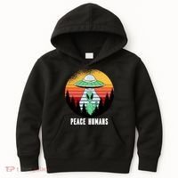 Alien Peace Humans Kids Hoodie thumb 0