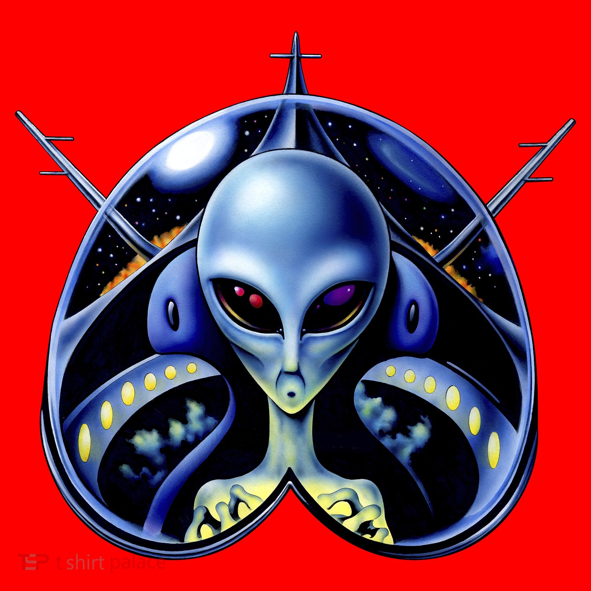 Alien Pilot Santa Hat