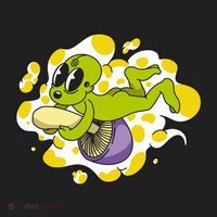 Alien Riding Mushroom Women's Sweatshirt thumb 2