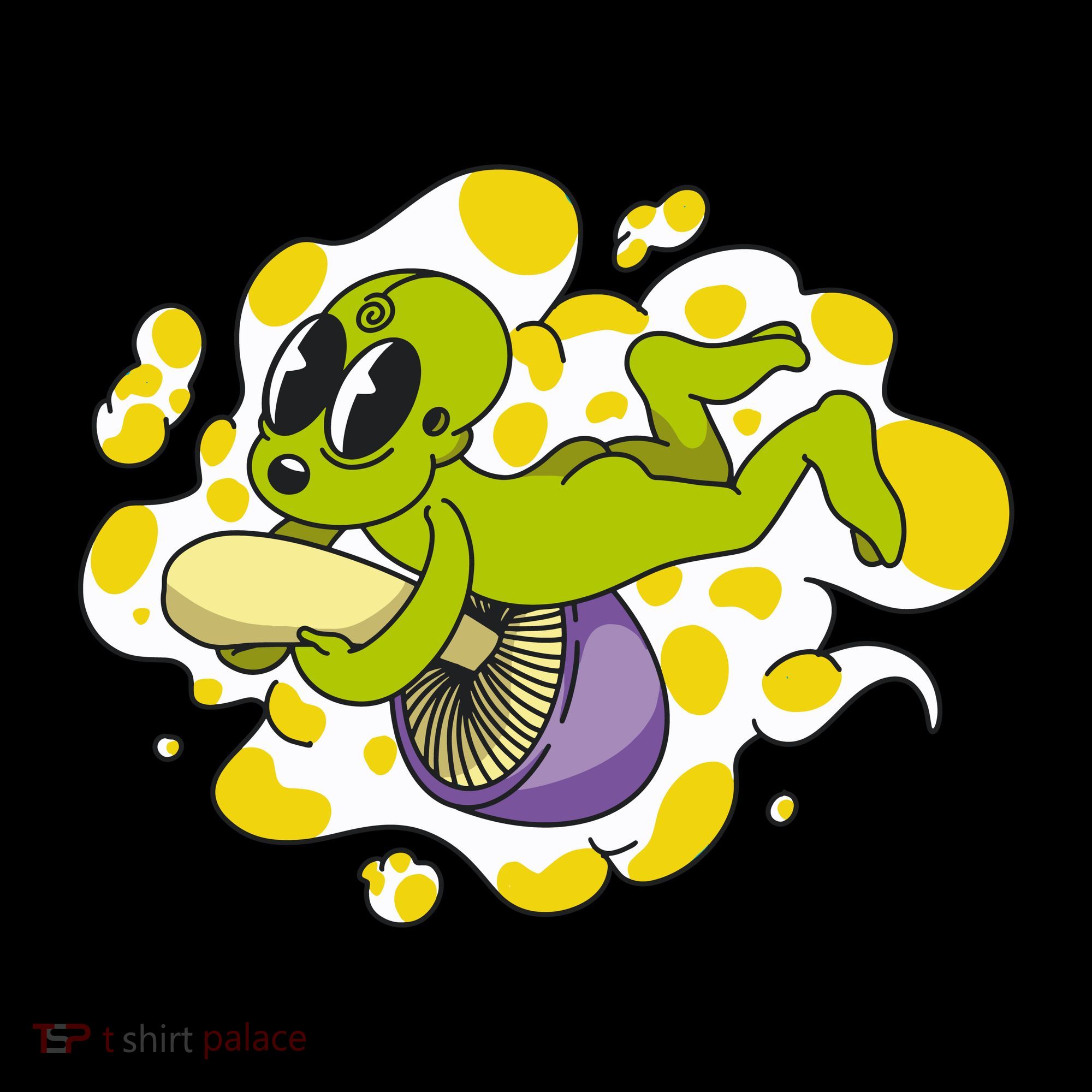 Alien Riding Mushroom Backpack