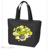Alien Riding Mushroom Tote Bag thumb 3