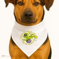 Alien Riding Mushroom USA-Made Doggie Bandana thumb 1