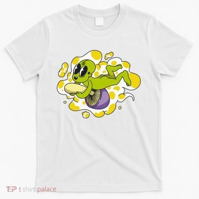 Alien Riding Mushroom T-Shirt