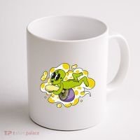 Alien Riding Mushroom Coffee Mug thumb 1