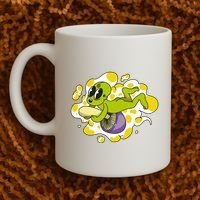 Alien Riding Mushroom Coffee Mug thumb 2