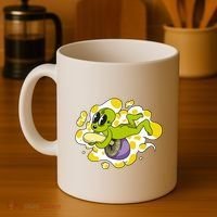Alien Riding Mushroom Coffee Mug thumb 4