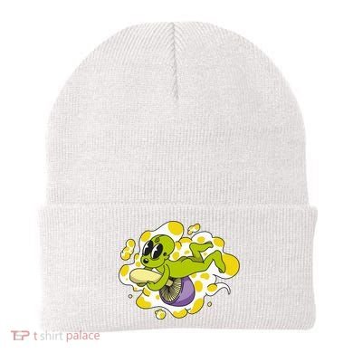 Alien Riding Mushroom Beanie