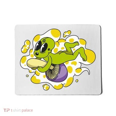 Alien Riding Mushroom Mousepad