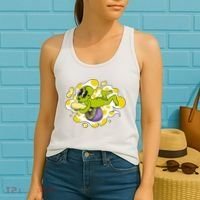 Alien Riding Mushroom Women's Tank Top thumb 2