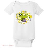 Alien Riding Mushroom Baby Bodysuit thumb 0