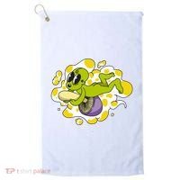 Alien Riding Mushroom Golf Towel thumb 0