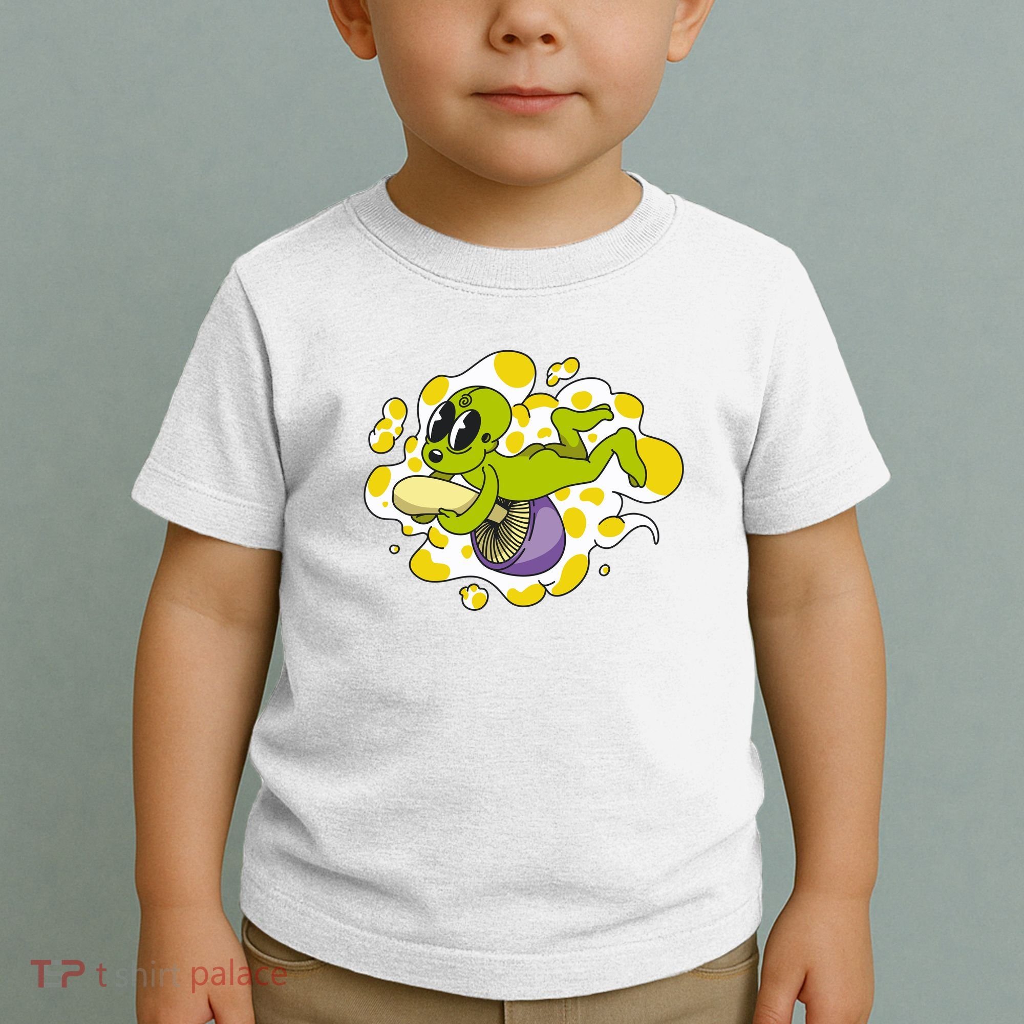 Alien Riding Mushroom Toddler T-Shirt