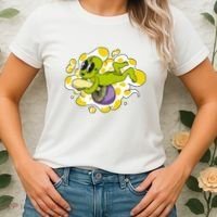 Alien Riding Mushroom Women's T-Shirt thumb 2