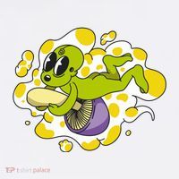 Alien Riding Mushroom Women's T-Shirt thumb 6