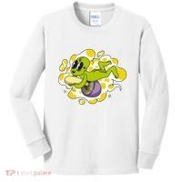 Alien Riding Mushroom Kids Long Sleeve Shirt thumb 0
