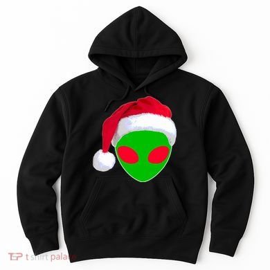 Alien Santa Claus Hat Christmas Logo Hoodie