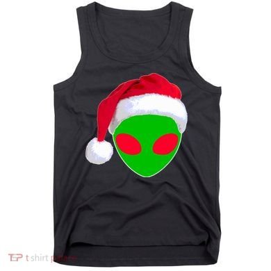 Alien Santa Claus Hat Christmas Logo Tank Top