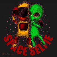 Alien Space Selfie Long Sleeve Shirt thumb 2