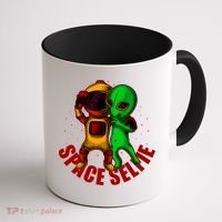 Alien Space Selfie Coffee Mug thumb 1