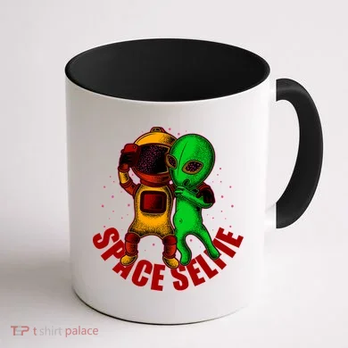 Alien Space Selfie Coffee Mug back