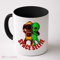Alien Space Selfie Coffee Mug thumb 0
