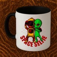 Alien Space Selfie Coffee Mug thumb 2