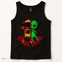 Alien Space Selfie Tank Top thumb 2