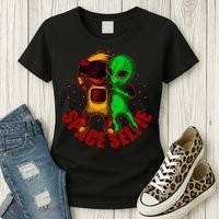 Alien Space Selfie Women's T-Shirt thumb 3