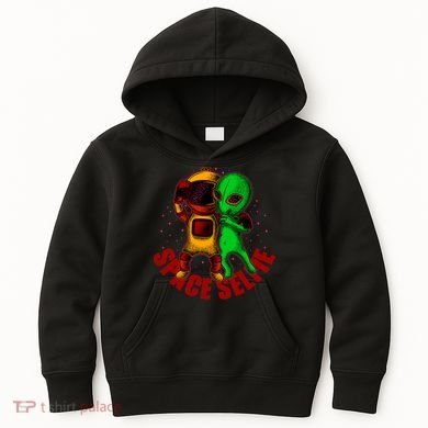 Alien Space Selfie Kids Hoodie