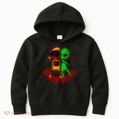 Alien Space Selfie Kids Hoodie