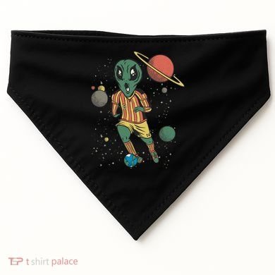 Alien Space Soccer Player USA-Made Doggie Bandana