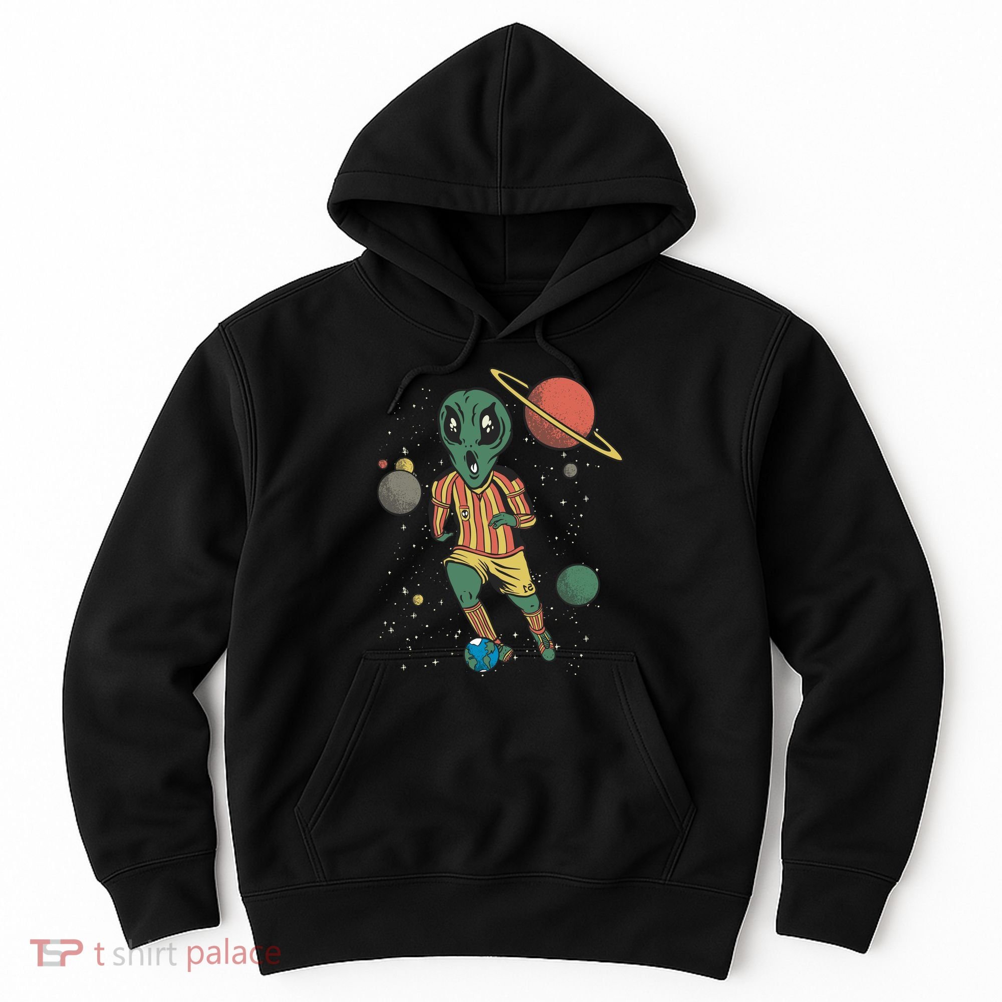 Alien Space Soccer Player Hoodie