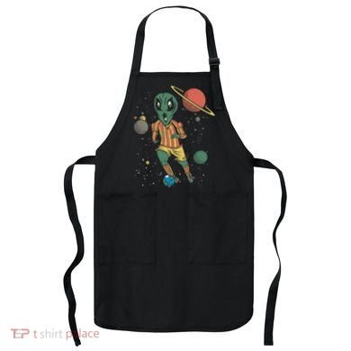Alien Space Soccer Player Apron