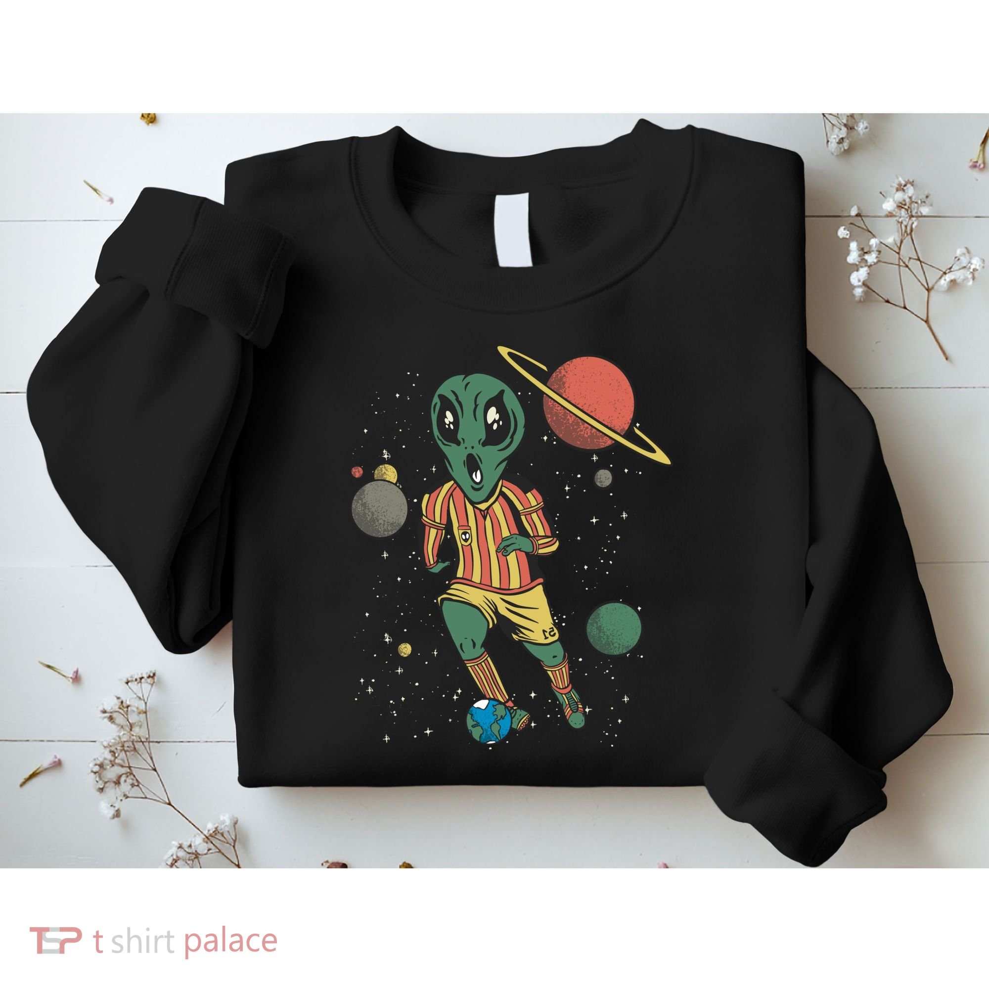 Alien Space Soccer Player Sweatshirt