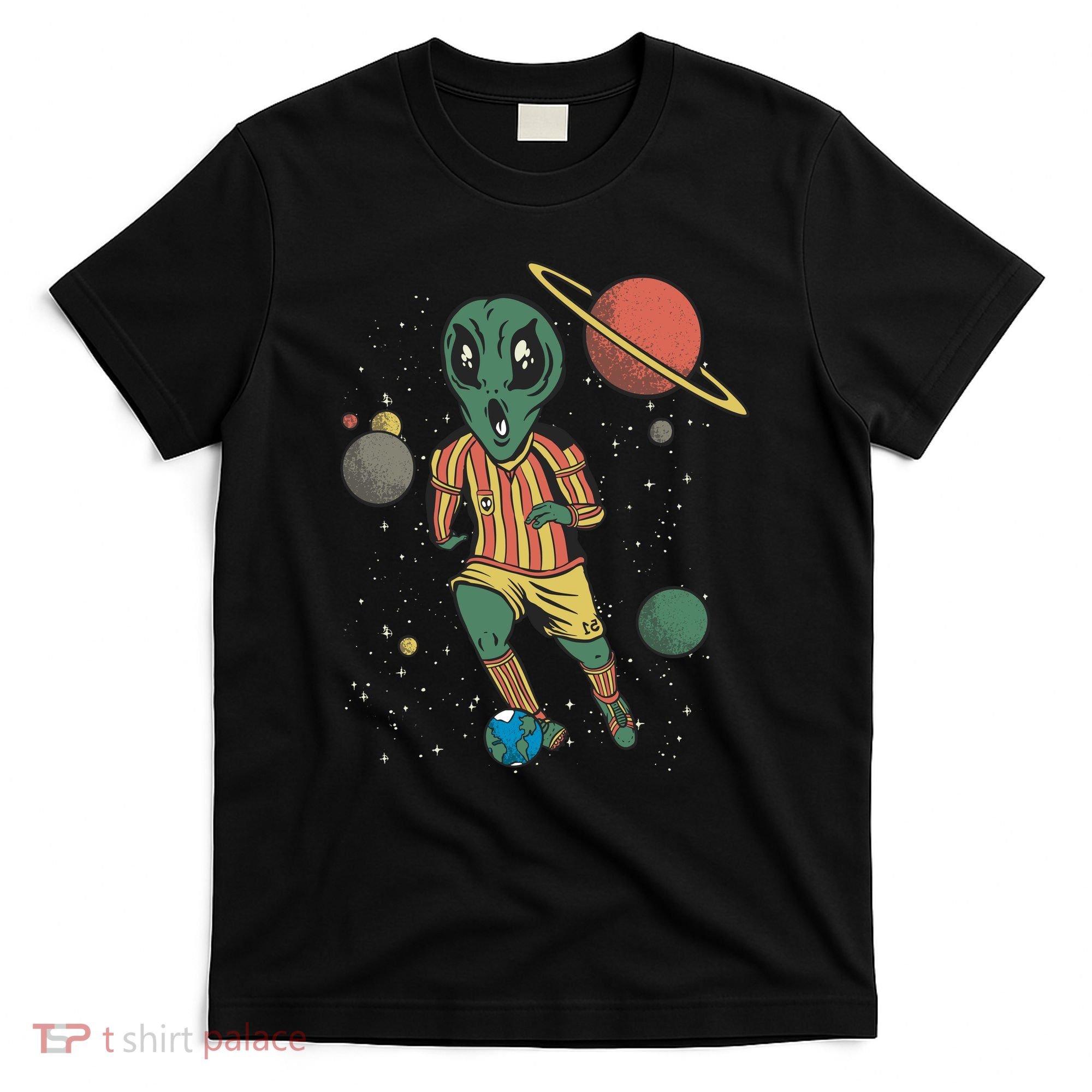 Alien Space Soccer Player T-Shirt