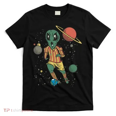 Alien Space Soccer Player T-Shirt