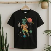 Alien Space Soccer Player T-Shirt thumb 2