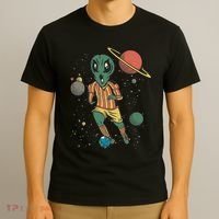 Alien Space Soccer Player T-Shirt thumb 3