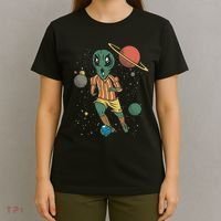 Alien Space Soccer Player T-Shirt thumb 4