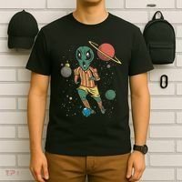 Alien Space Soccer Player T-Shirt thumb 6
