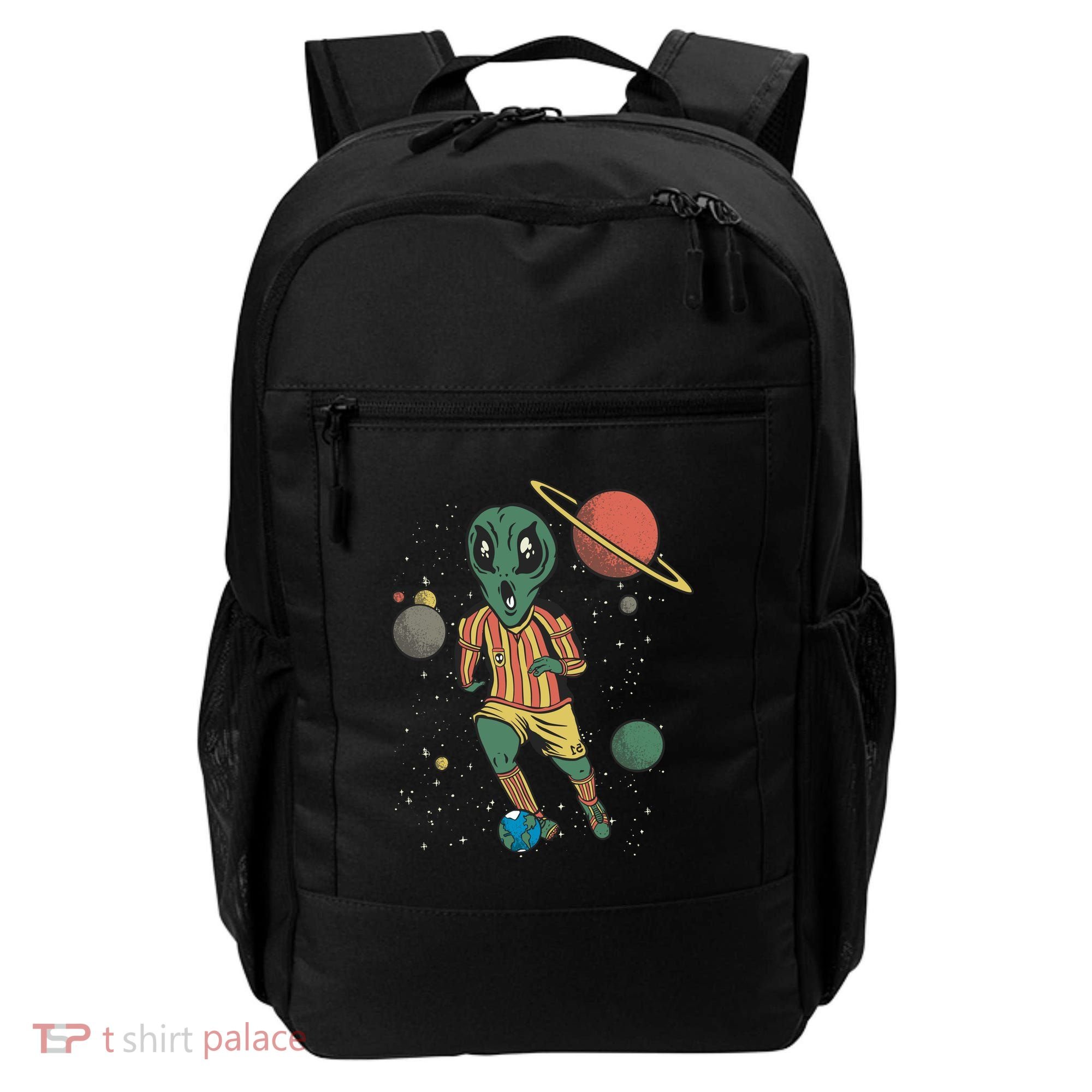 Alien Space Soccer Player Backpack