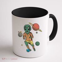 Alien Space Soccer Player Coffee Mug thumb 1