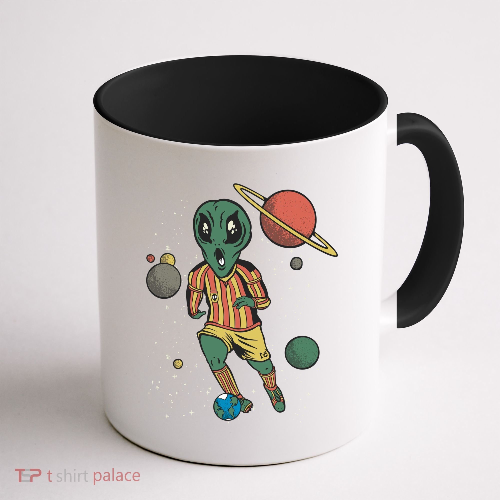 Alien Space Soccer Player Coffee Mug